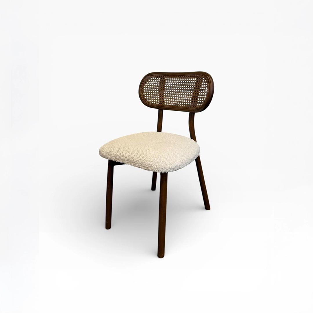 Paris Ahşap Sandalye | Hasır Detaylı Klasik Modern Yemek Sandalyesi